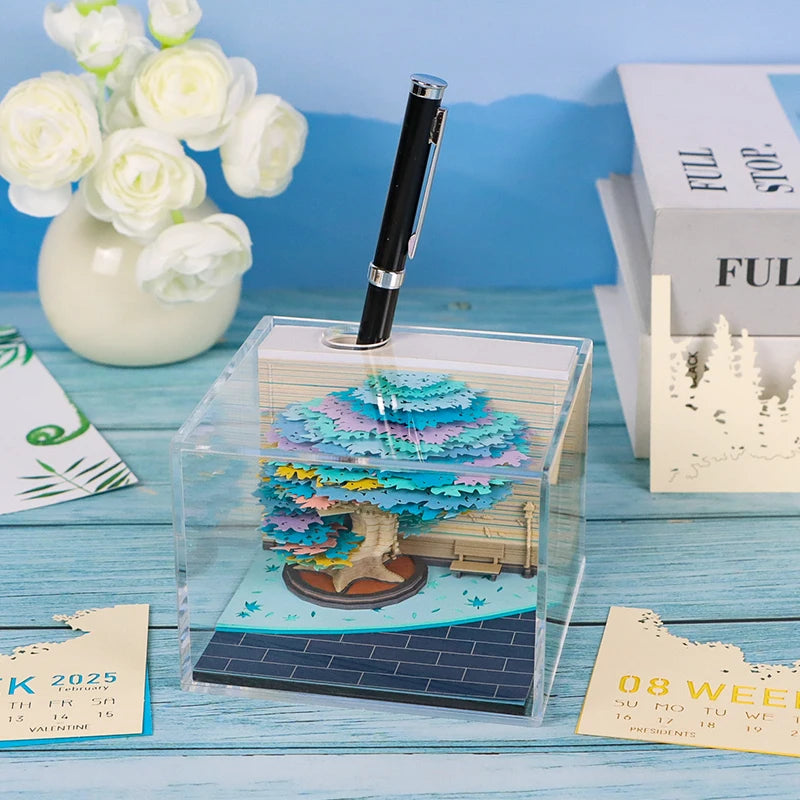 Four Seasons Tree Calendar (with Pen Holder)